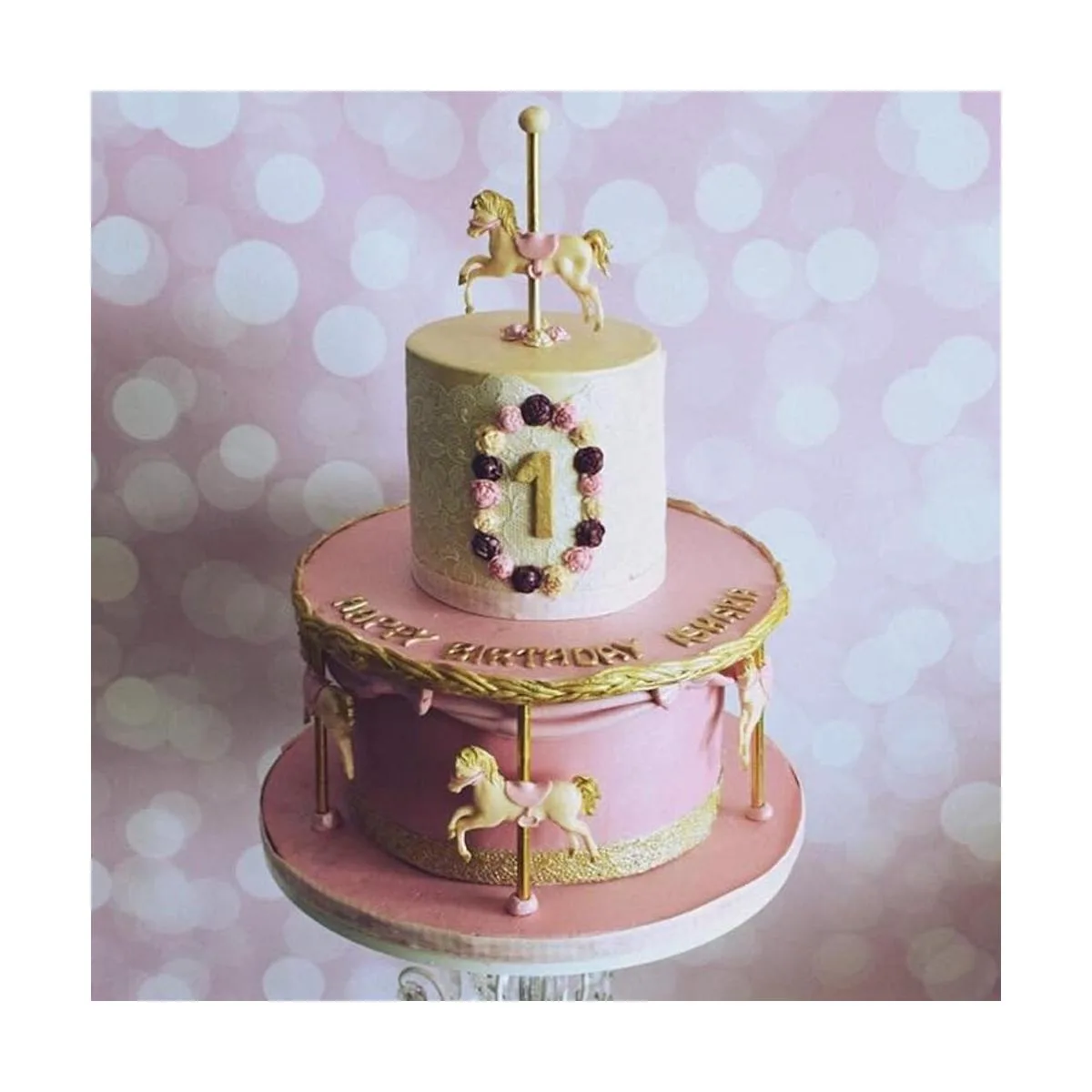 2 moldes de silicona para tartas de carrusel de caballo de_6