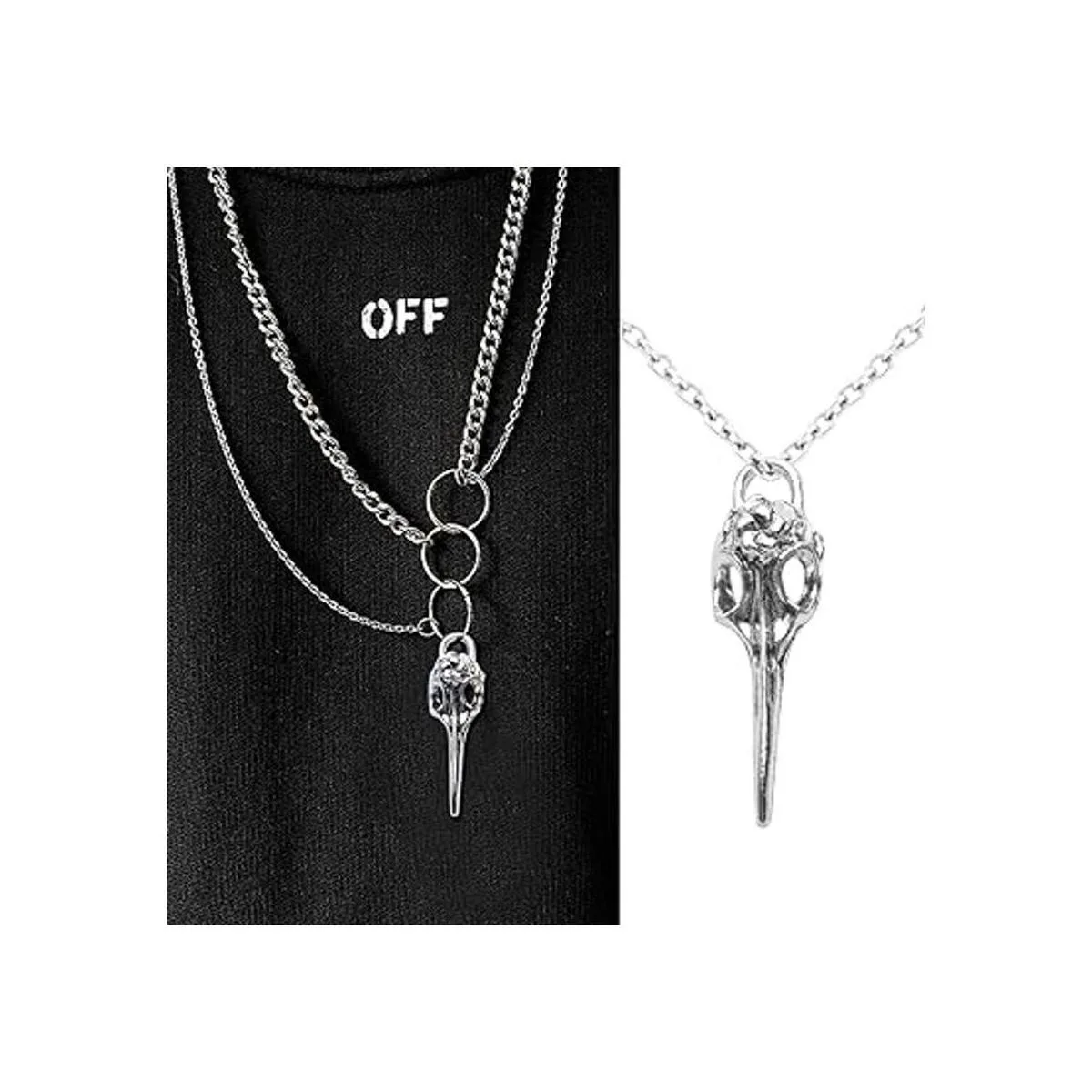 Abalorio de calavera de cabeza de pájaro 25 piezas de_4