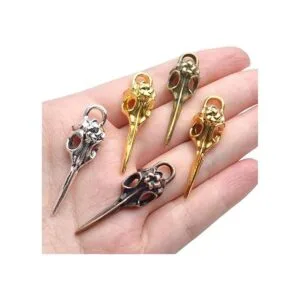 Abalorio de calavera de cabeza de pájaro 25 piezas de_6