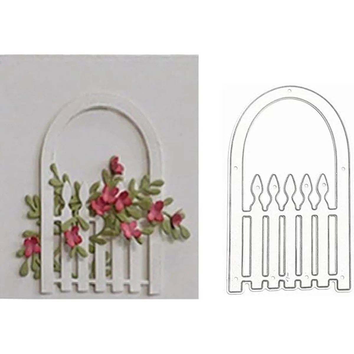 Marco de encaje de cerca troqueles de metal fondo de_1