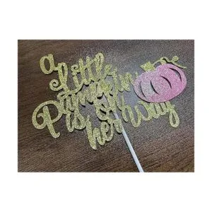 Decoración de tarta con purpurina dorada con diseño de_4