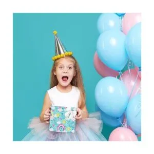 Papel de regalo de cumpleaños arco iris 6 hojas de papel_5