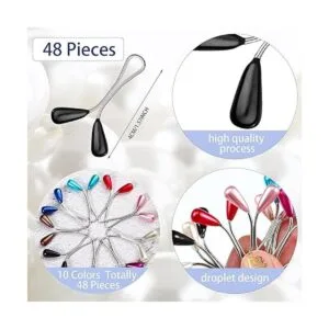 48 pines de hijab para mujer musulmanas de perlas_2