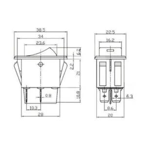 TOMALL Interruptor de palanca de luz antiniebla LED de_3
