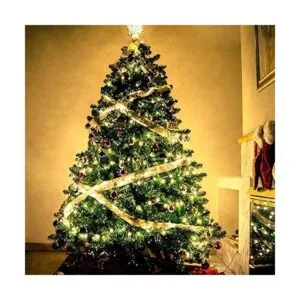 RUICHEN Cable plateado de 33 pies 100 luces LED USB con_4