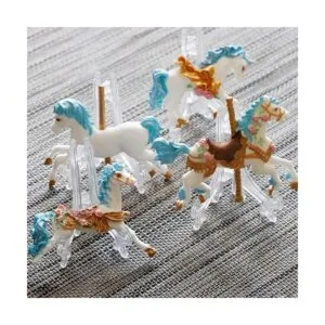 2 moldes de silicona para tartas de carrusel de caballo de_3