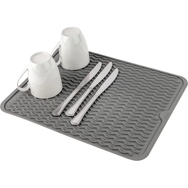Tapete de silicona para secar platos orificio de drenaje_1