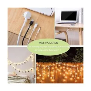 KGROTE 60 clips de cable de luz para exteriores ganchos_2