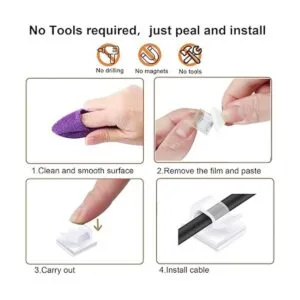 KGROTE 60 clips de cable de luz para exteriores ganchos_6