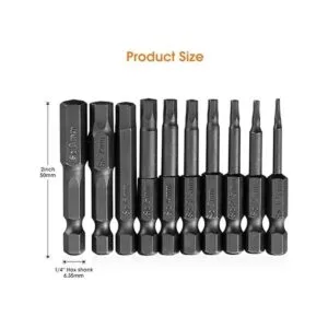 VAKOGAL S2 Juego de 10 brocas de cabeza hexagonal Allen_3