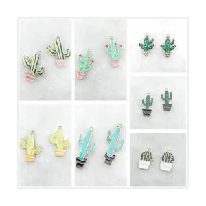 Zhiheng 14 dijes flotantes con diseño tropical de cactus_3