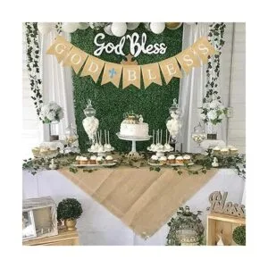 FAKTEEN Bandera de arpillera con cruz azul para niños de_5