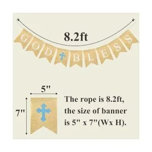 FAKTEEN Bandera de arpillera con cruz azul para niños de_2