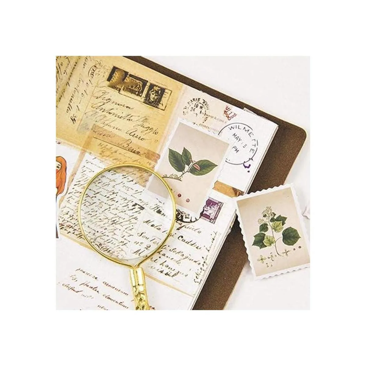 EORTA Juego de 135 pegatinas para sellos postales vintage_5