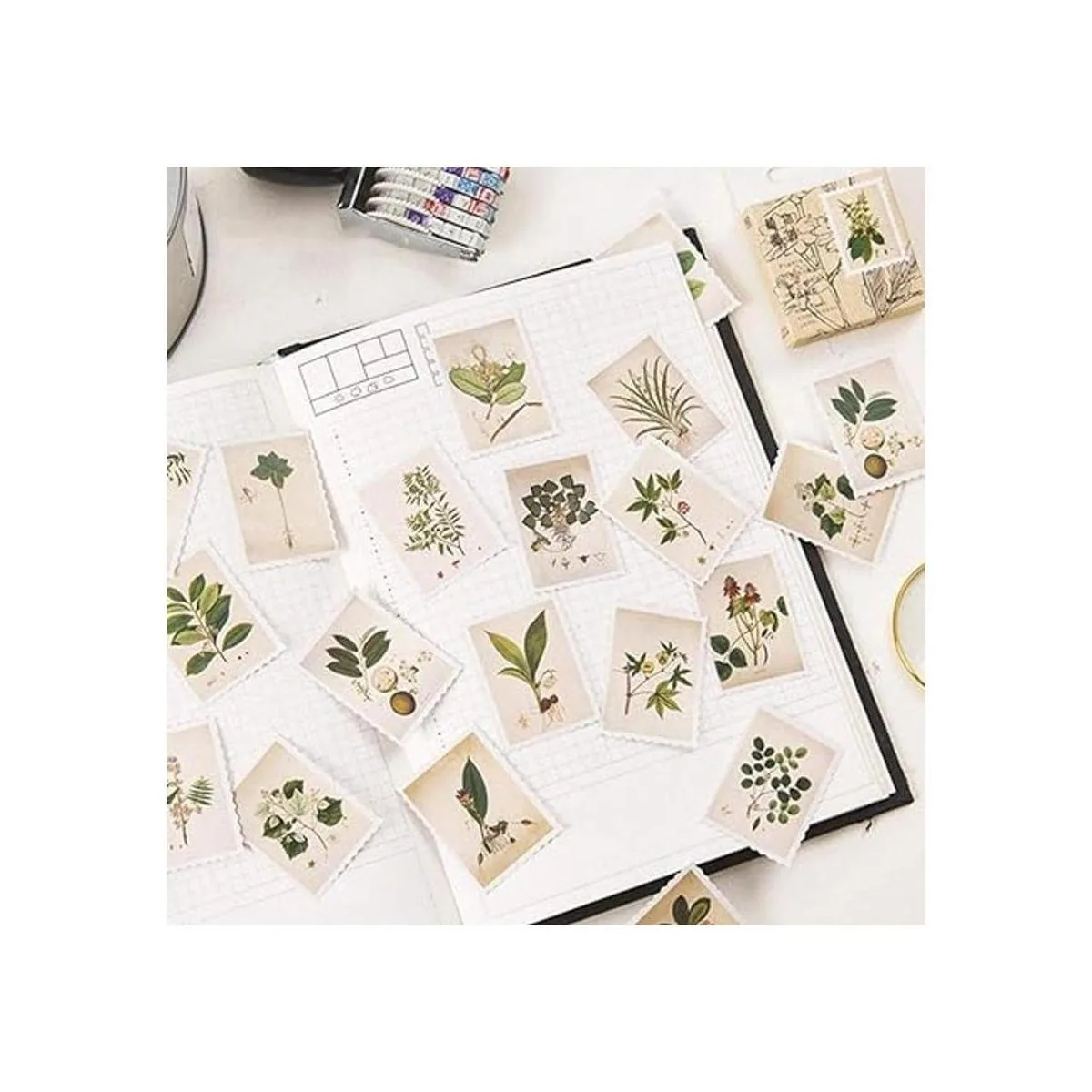 EORTA Juego de 135 pegatinas para sellos postales vintage_7