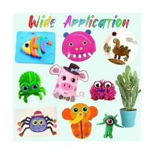 UPINS 1000 unidades Googly Wiggle Eyes autoadhesivas para_6