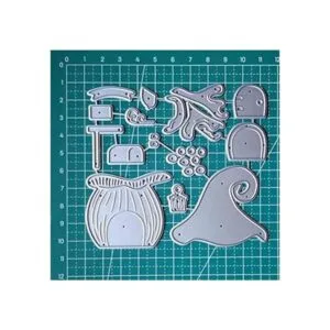 Gnome House Troqueles de metal diseño de casa de hongos_4