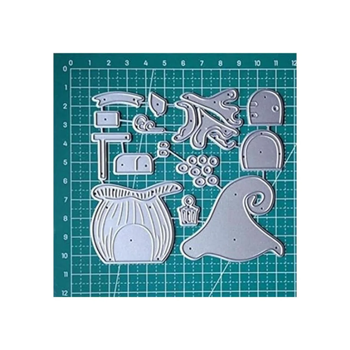 Gnome House Troqueles de metal diseño de casa de hongos_4