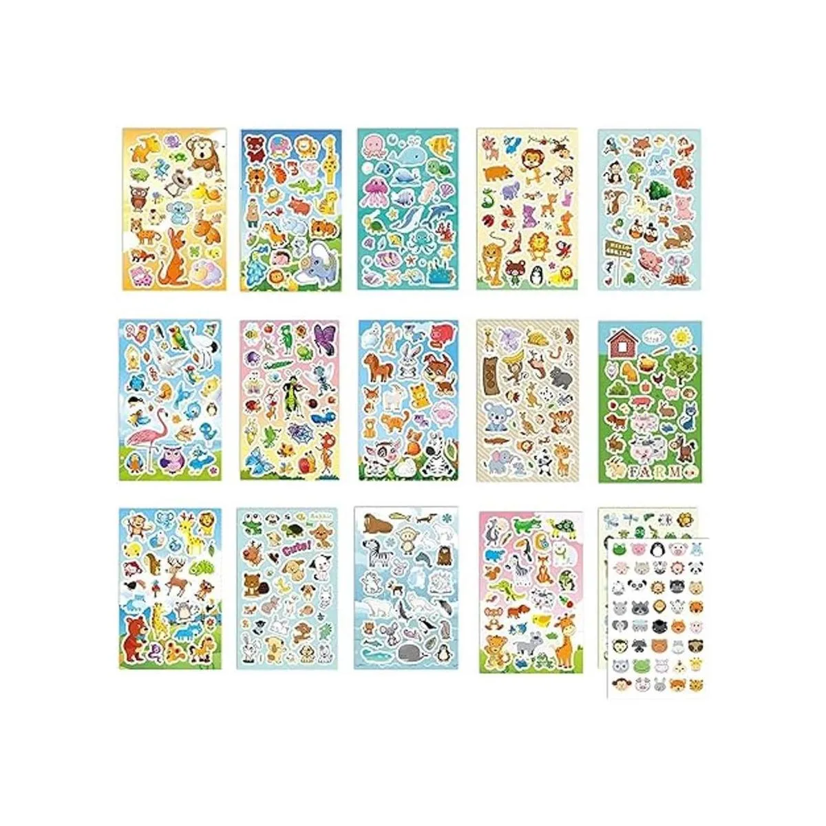 Sinceroduct Juego surtido de calcomanías de animales 8_6