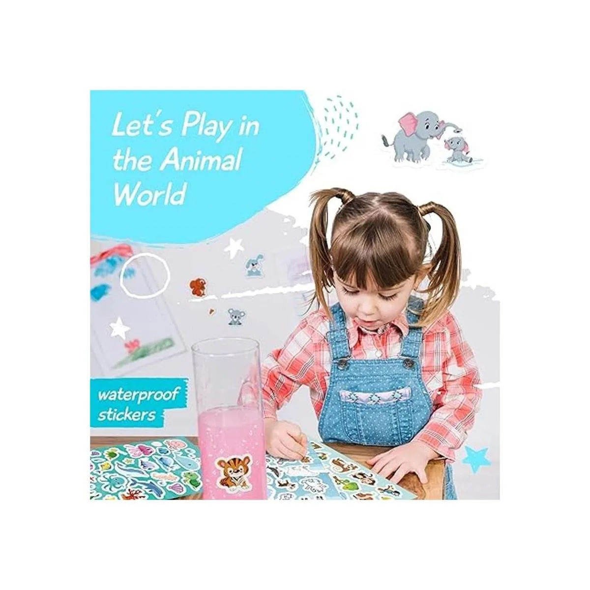 Sinceroduct Juego surtido de calcomanías de animales 8_2