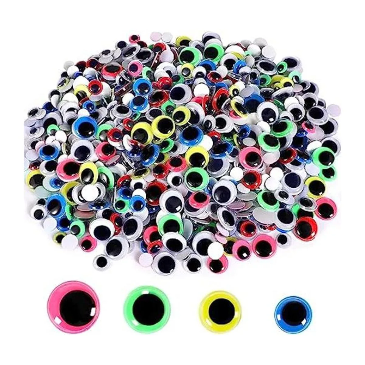 UPINS 1000 unidades Googly Wiggle Eyes autoadhesivas para_1