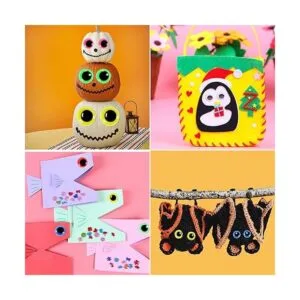 UPINS 1000 unidades Googly Wiggle Eyes autoadhesivas para_5