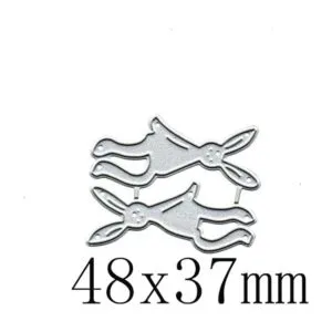 SudsWH Troqueles de metal de conejo sentado plantillas_2