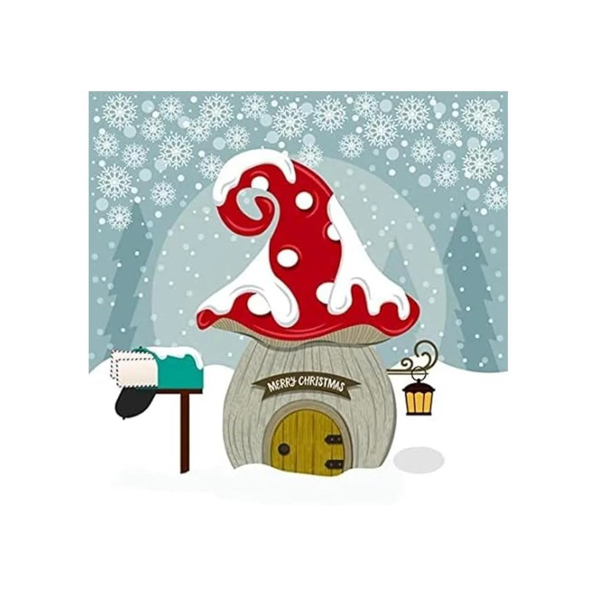 Gnome House Troqueles de metal diseño de casa de hongos_5