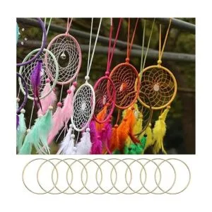 10 anillos de metal de 4 pulgadas anillos de macramé_3