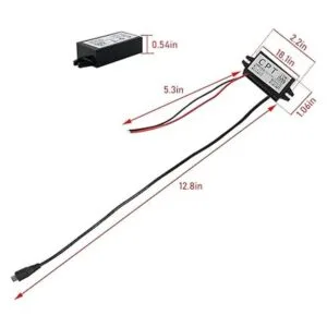 Convertidor ZZHXSM de 12 V a 5 V CC 12 V a 5 V Adaptador_2