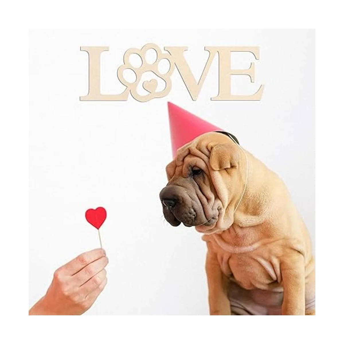 Placa de madera de pata de amor 3 piezas placa de madera_5