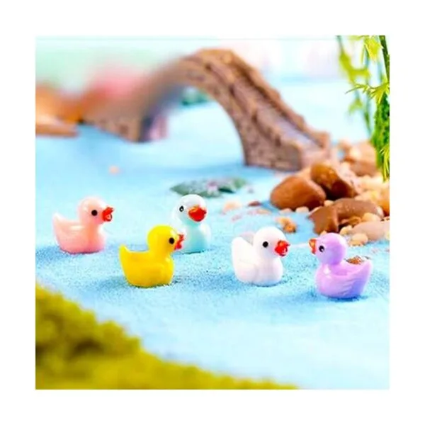 120 piezas de mini pato de resina figuras en miniatura_3