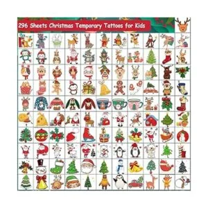 CHARLENT Tatuajes temporales de Navidad para niños 296_3