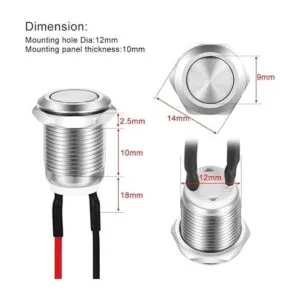 Gebildet 5pcs 12mm 2A 12V24V125V250V AC Prewired_3