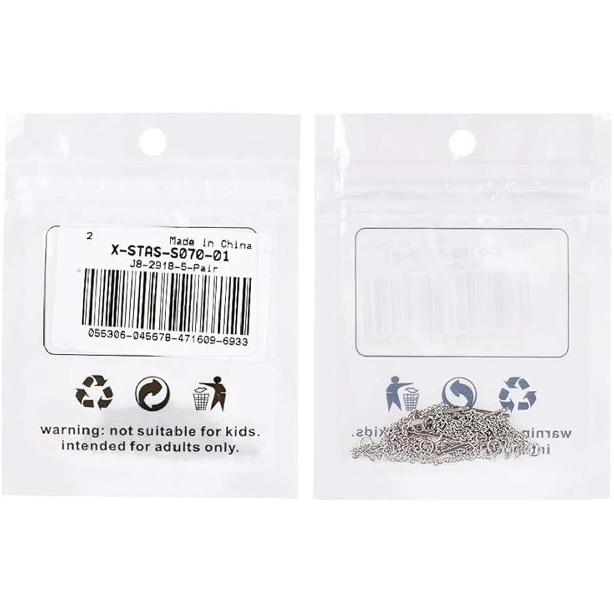 Kissitty Pendientes largos de hilo para orejas Acero_7