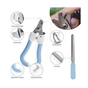 Kit de 6 piezas de aseo para mascotas cepillo de baño_4