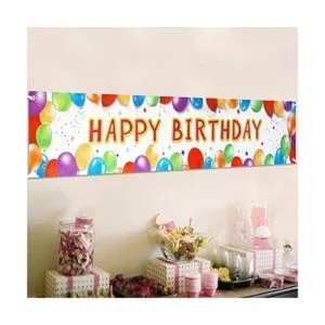 Banner de cumpleaños Feliz cumpleaños cartel enorme globo_1