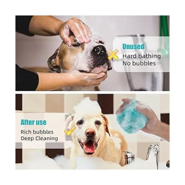 Kit de 6 piezas de aseo para mascotas cepillo de baño_3