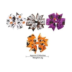 Aaiffey Clips de lazos para el cabello de Halloween para_2