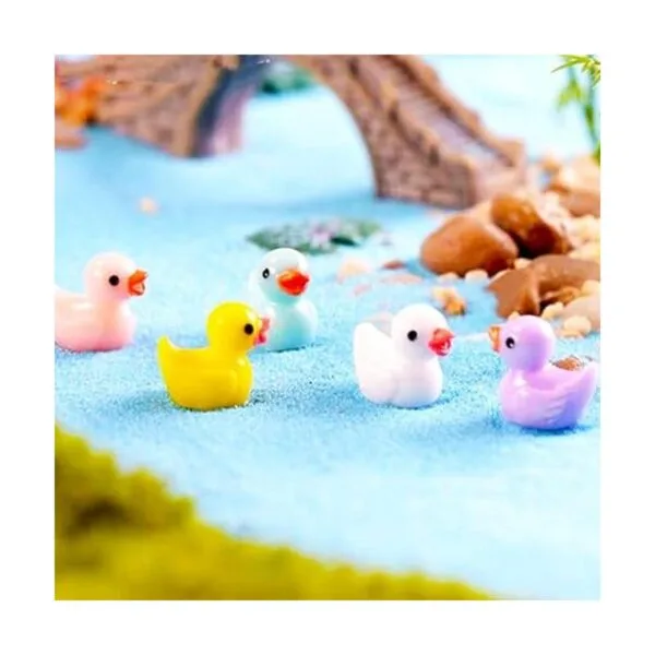 120 piezas de mini pato de resina figuras en miniatura_4