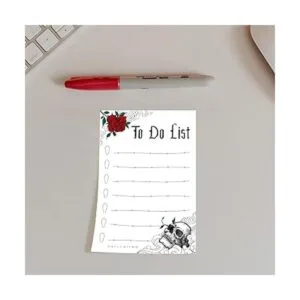 Daily Ritmo Bloc de notas con forma de calavera gótica_2