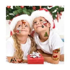 CHARLENT Tatuajes temporales de Navidad para niños 296_6