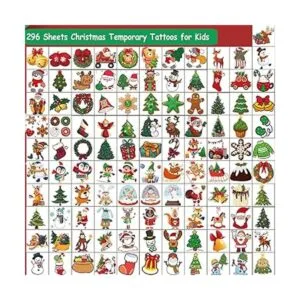 CHARLENT Tatuajes temporales de Navidad para niños 296_2