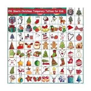 CHARLENT Tatuajes temporales de Navidad para niños 296_4