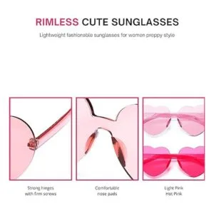 4Es Novelty Paquete de 2 lentes de sol en forma de_5