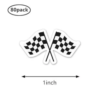 Pegatinas de banderas a cuadros de carreras de 1 pulgada_2