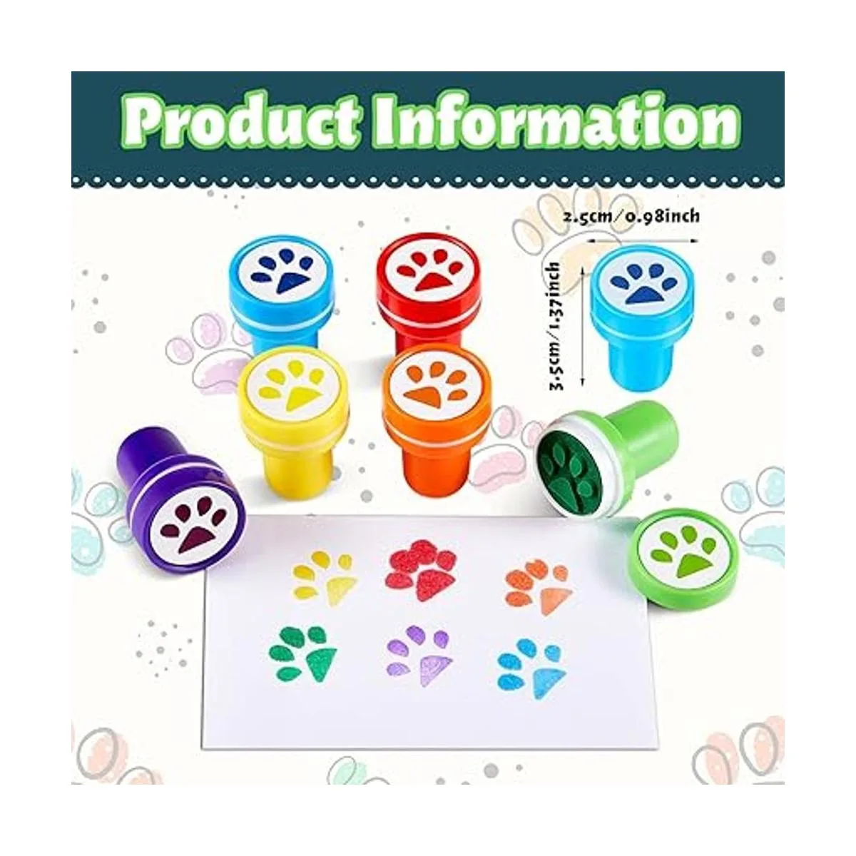 Chinco Sello de huellas de perro sellos autoentintados_2