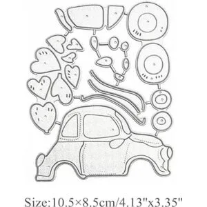 Troqueles de metal para coche y corazones marco de coche_2