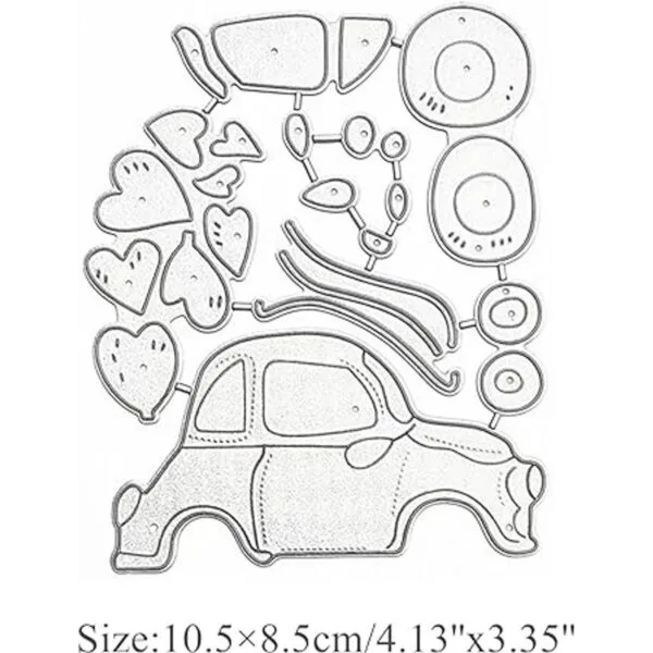 Troqueles de metal para coche y corazones marco de coche_2