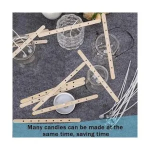Juego de 100 soportes para velas de madera para hacer_5
